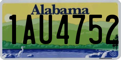 AL license plate 1AU4752