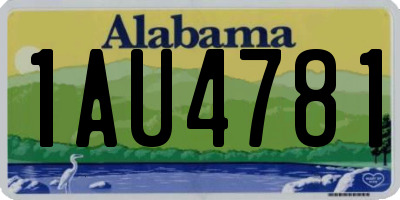 AL license plate 1AU4781