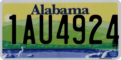 AL license plate 1AU4924
