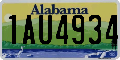 AL license plate 1AU4934