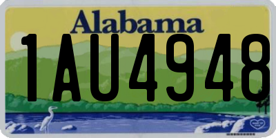 AL license plate 1AU4948