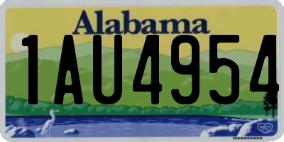 AL license plate 1AU4954