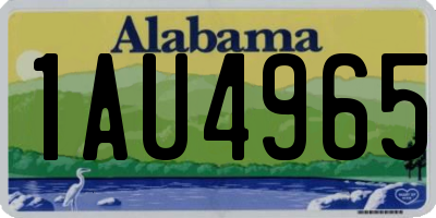 AL license plate 1AU4965