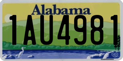 AL license plate 1AU4981
