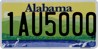 AL license plate 1AU5000