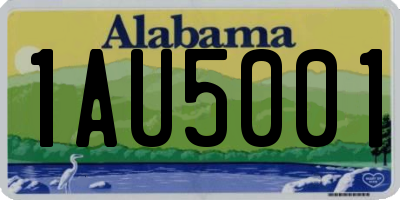 AL license plate 1AU5001