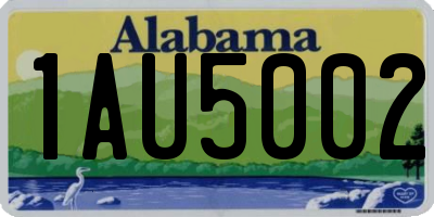 AL license plate 1AU5002