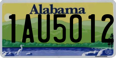 AL license plate 1AU5012