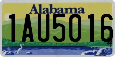 AL license plate 1AU5016