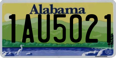 AL license plate 1AU5021