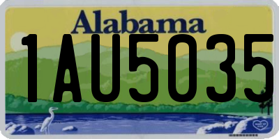 AL license plate 1AU5035