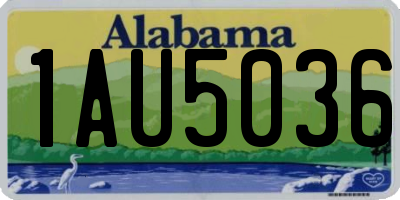 AL license plate 1AU5036