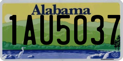 AL license plate 1AU5037