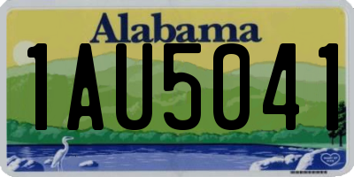 AL license plate 1AU5041