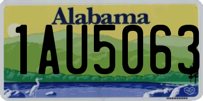 AL license plate 1AU5063