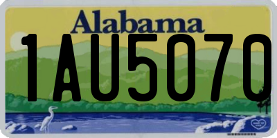 AL license plate 1AU5070