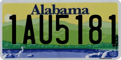 AL license plate 1AU5181