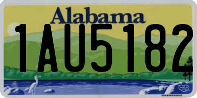 AL license plate 1AU5182