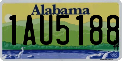 AL license plate 1AU5188