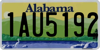 AL license plate 1AU5192