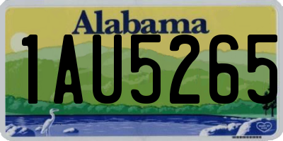 AL license plate 1AU5265
