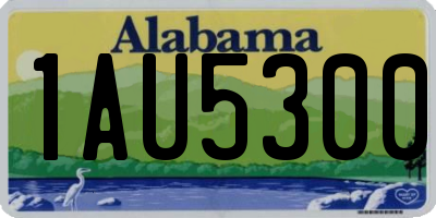 AL license plate 1AU5300