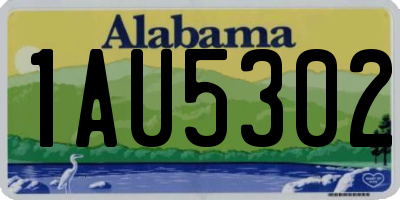 AL license plate 1AU5302