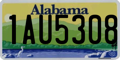 AL license plate 1AU5308