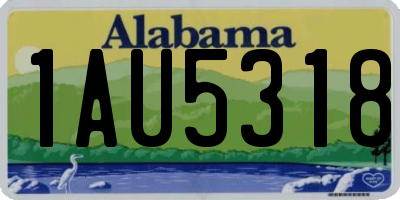AL license plate 1AU5318
