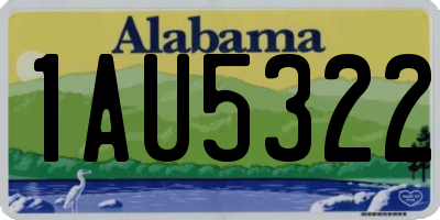 AL license plate 1AU5322