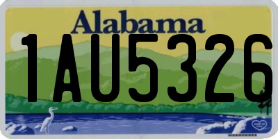 AL license plate 1AU5326