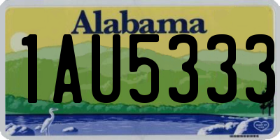 AL license plate 1AU5333