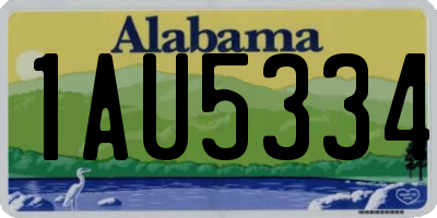 AL license plate 1AU5334