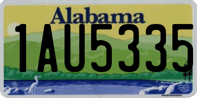 AL license plate 1AU5335