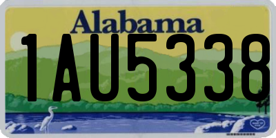 AL license plate 1AU5338