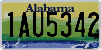 AL license plate 1AU5342
