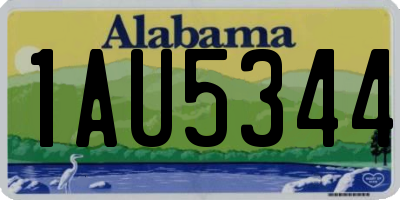 AL license plate 1AU5344