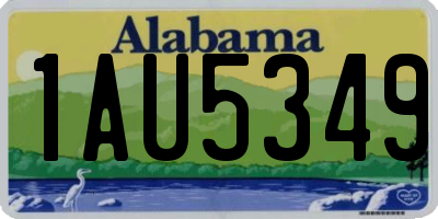 AL license plate 1AU5349