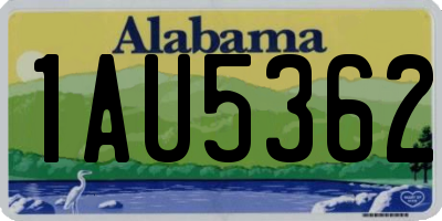 AL license plate 1AU5362