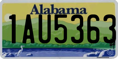 AL license plate 1AU5363