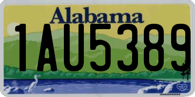 AL license plate 1AU5389