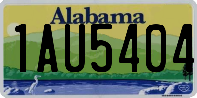 AL license plate 1AU5404