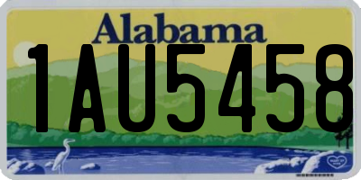 AL license plate 1AU5458
