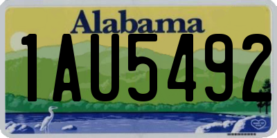 AL license plate 1AU5492