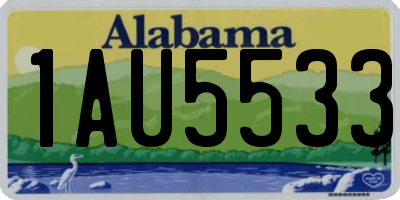 AL license plate 1AU5533