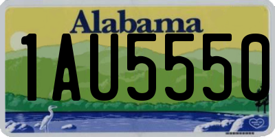AL license plate 1AU5550