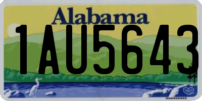 AL license plate 1AU5643