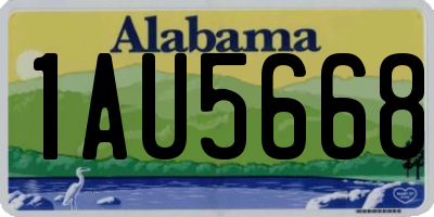 AL license plate 1AU5668