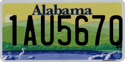 AL license plate 1AU5670