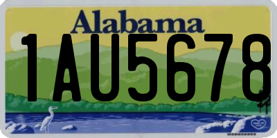 AL license plate 1AU5678